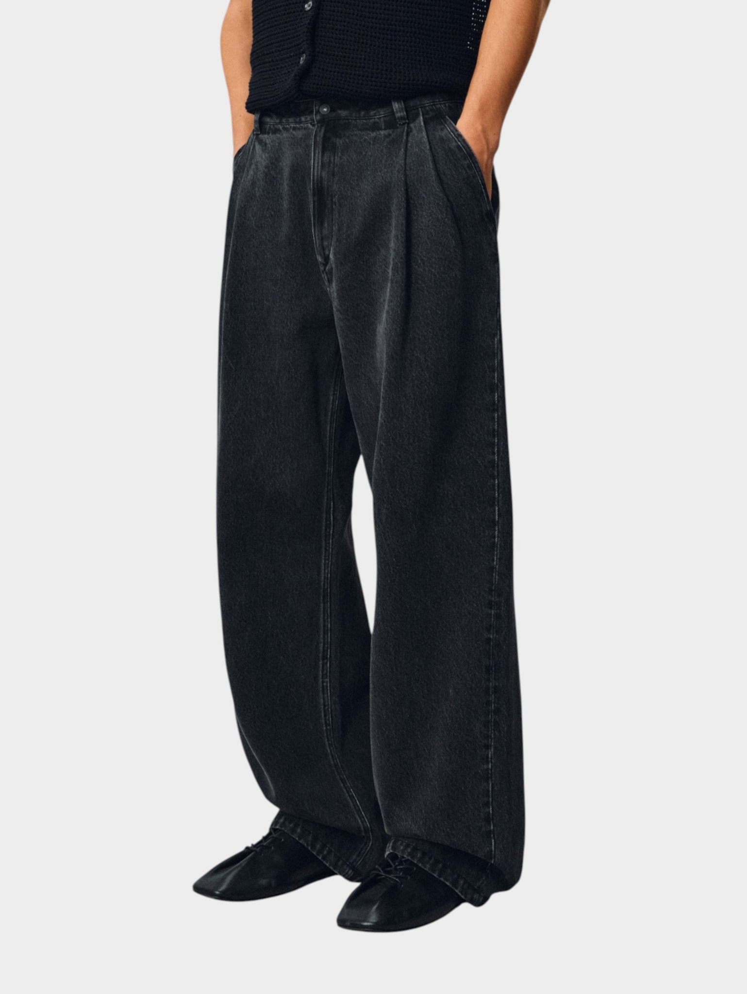 Textured Lyocell-Blend Jeans - Somnad