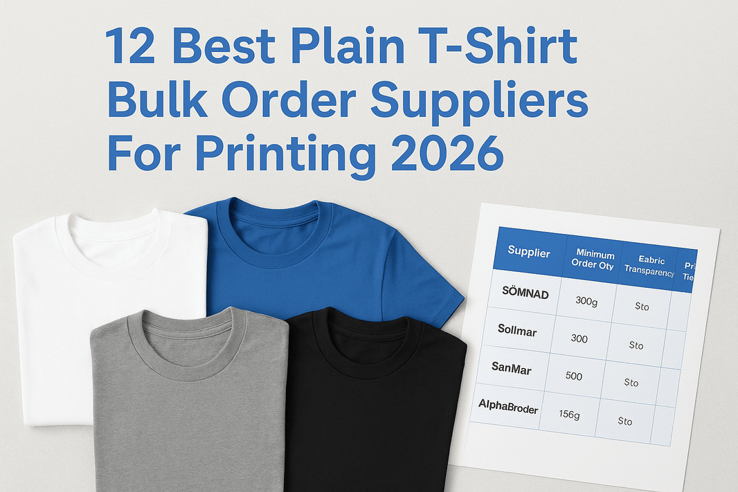 12 Best Plain T-Shirt Bulk Order Suppliers For Printing 2026 - Somnad