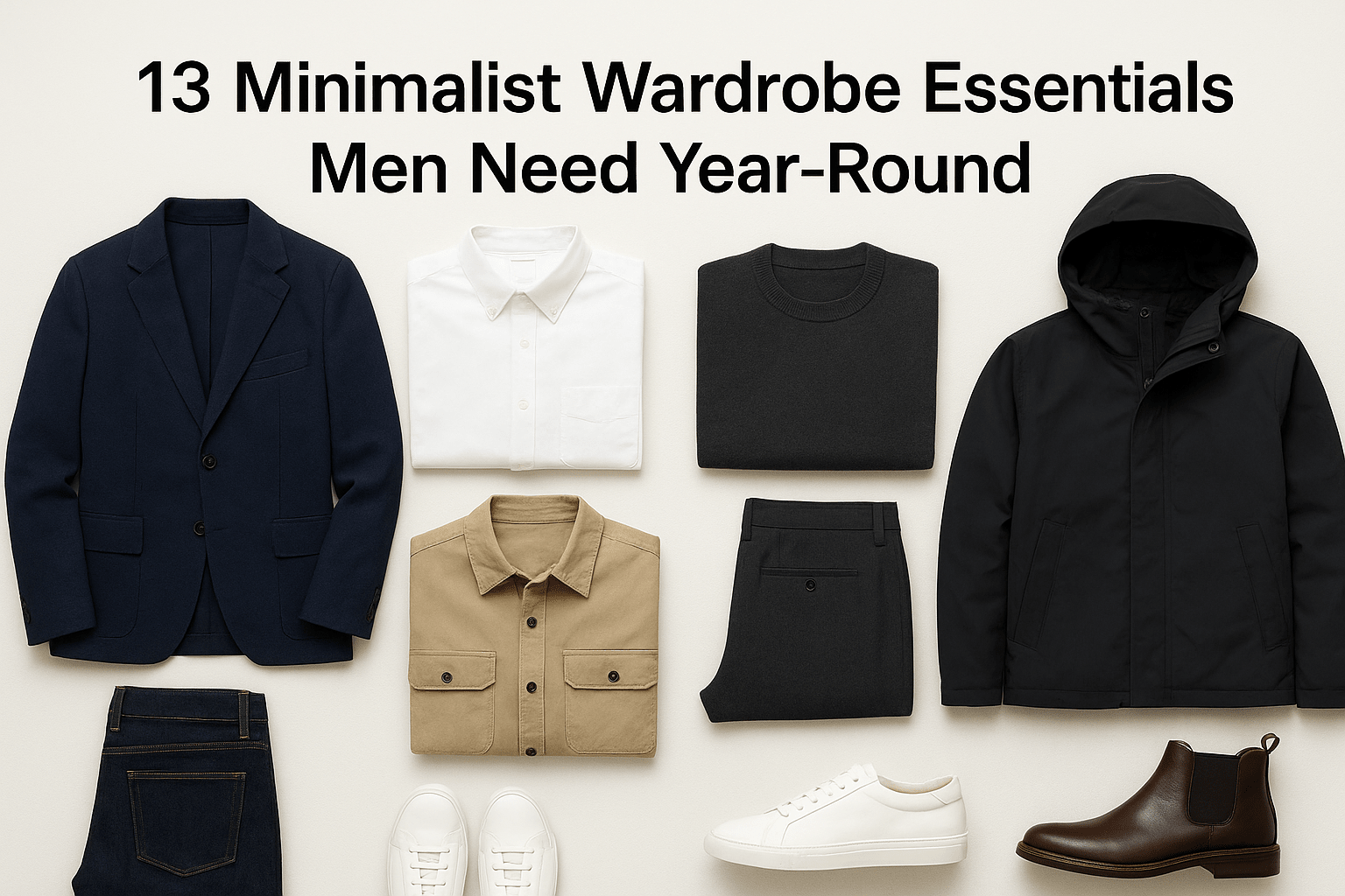 13 Minimalist Wardrobe Essentials Men Need Year-Round (2026) - Somnad