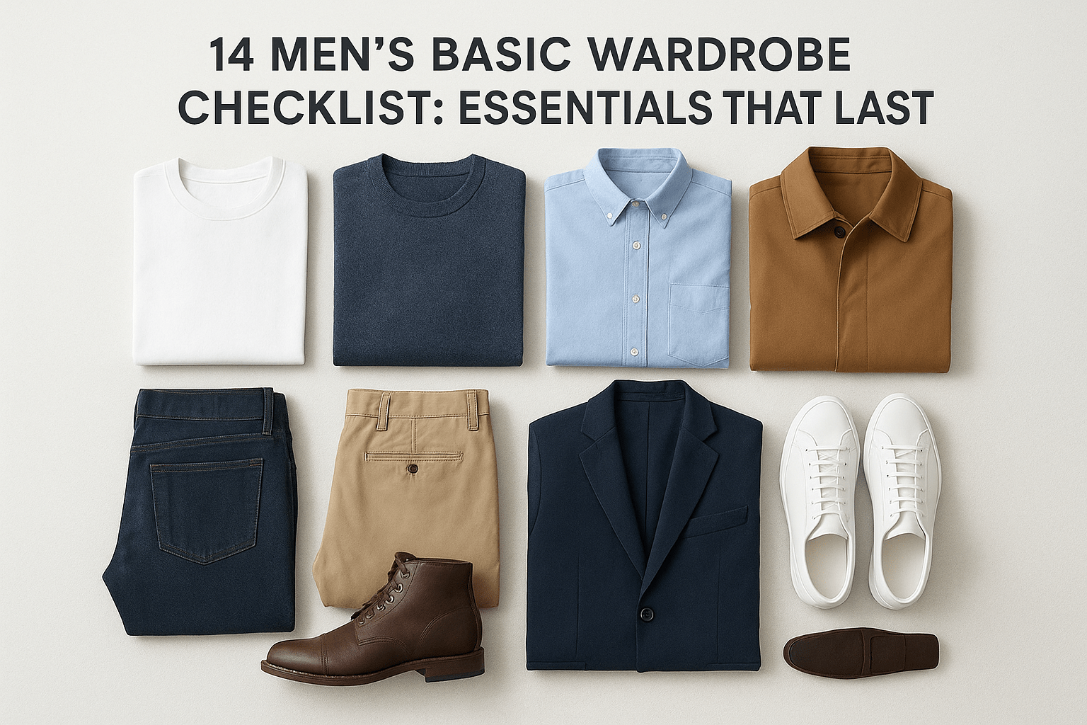 14 Men's Basic Wardrobe Checklist: Essentials That Last - Somnad