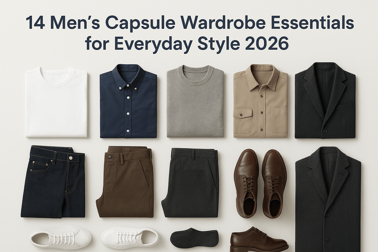 14 Men's Capsule Wardrobe Essentials for Everyday Style 2026 - Somnad