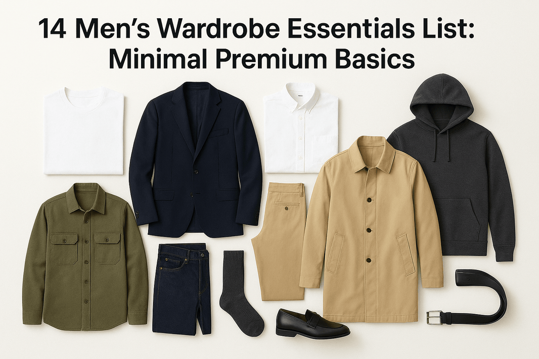 14 Men's Wardrobe Essentials List: Minimal Premium Basics - Somnad