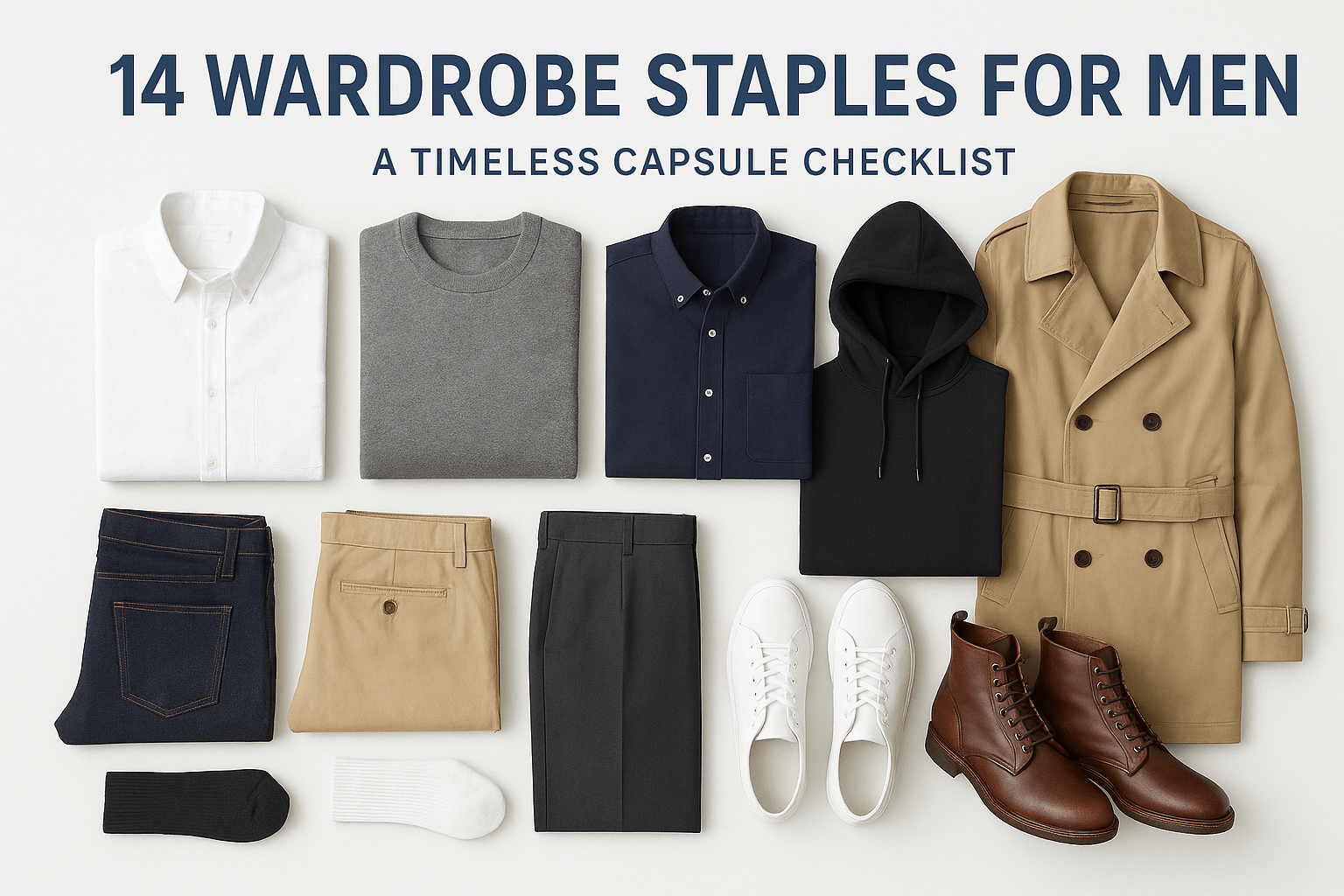 14 Wardrobe Staples for Men: A Timeless Capsule Checklist - Somnad