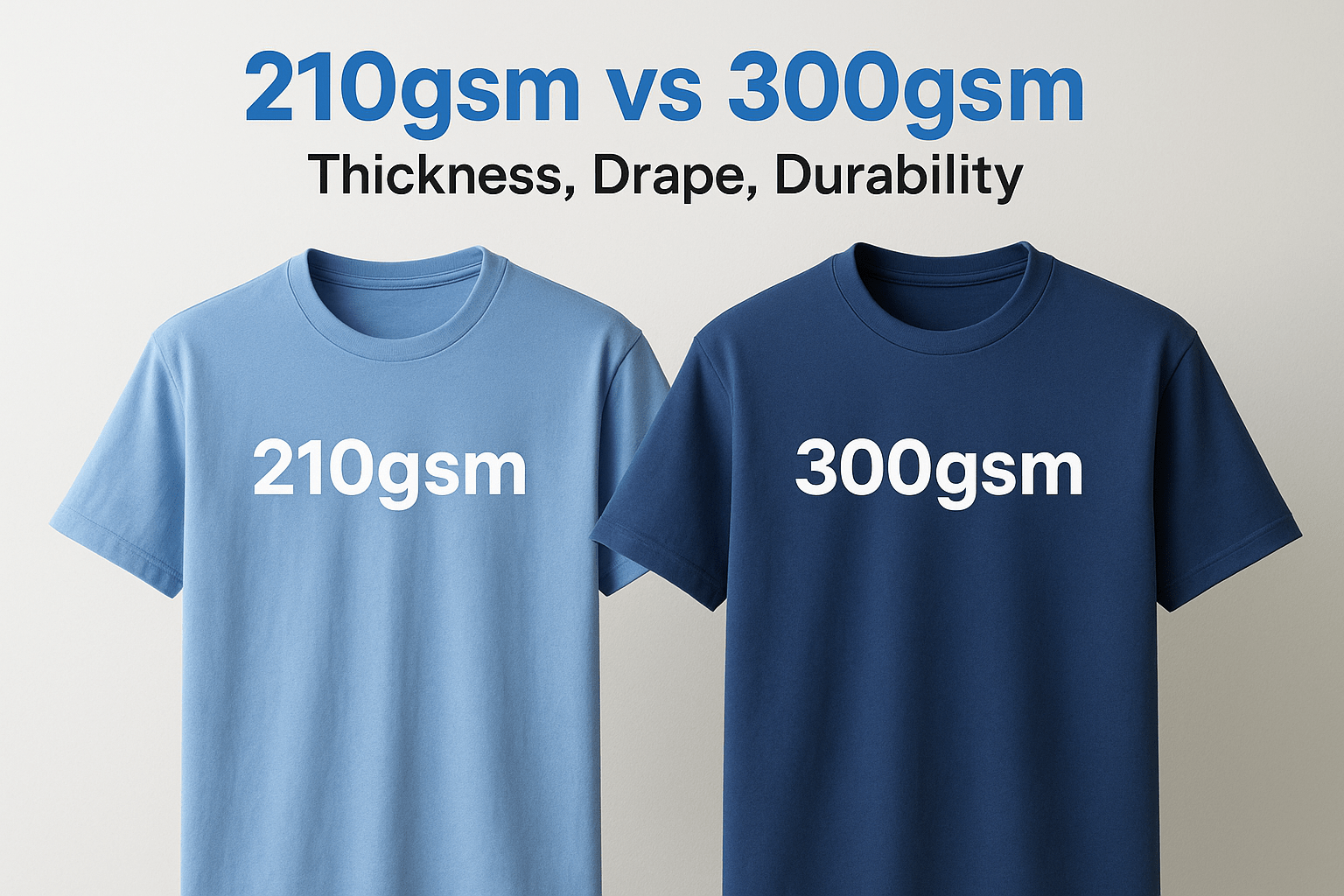 210gsm vs 300gsm T Shirt: Thickness, Drape, Durability - Somnad