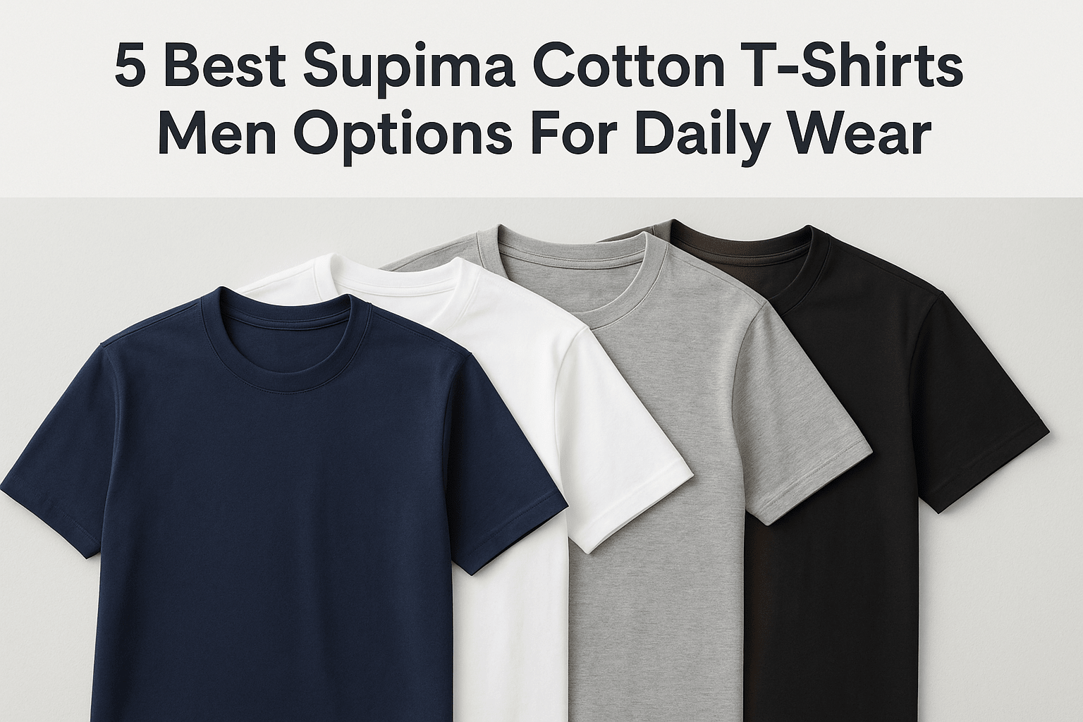 5 Best Supima Cotton T-Shirt Men Options For Daily Wear - Somnad