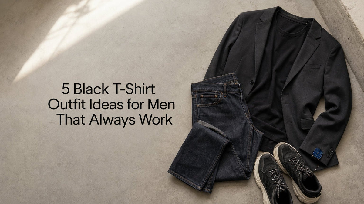 5 Black T-Shirt Outfit Ideas for Men That Always Work - Somnad