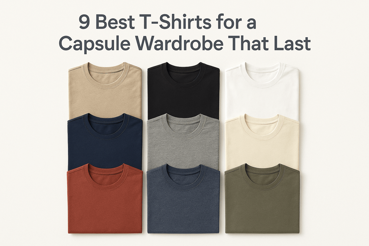 9 Best T-Shirts for a Capsule Wardrobe That Last (2026) - Somnad