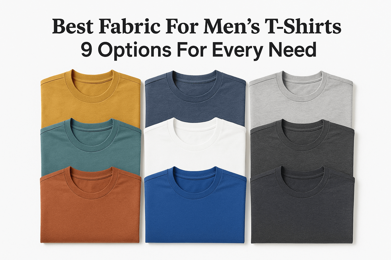 Best Fabric For Men's T-Shirts: 9 Options For Every Need - Somnad