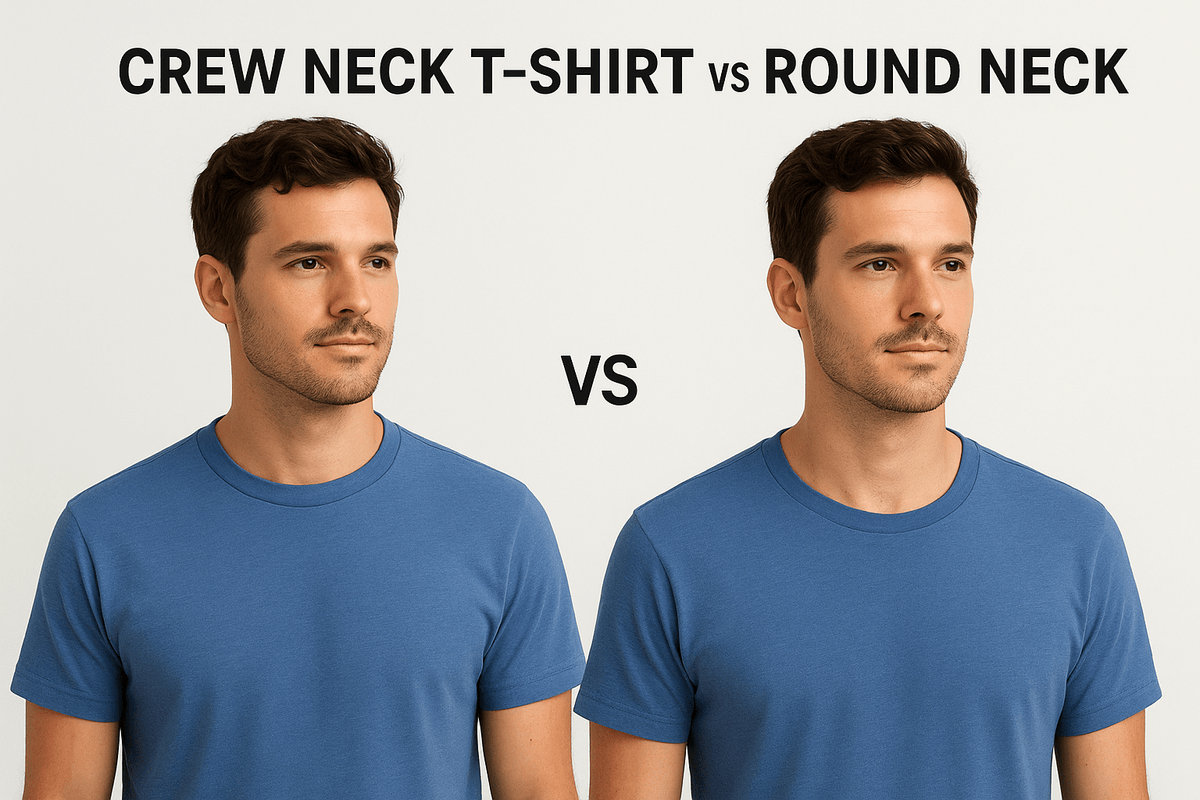 Crew Neck T-Shirt vs Round Neck: What's the Real Difference? - Somnad