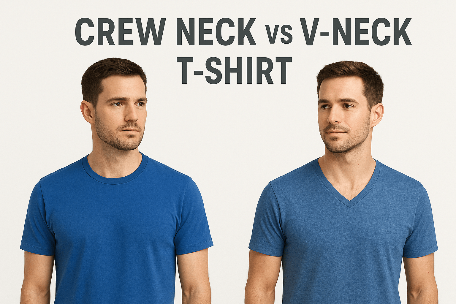Crew Neck vs V-Neck T-Shirt: Which One Suits You Best? - Somnad