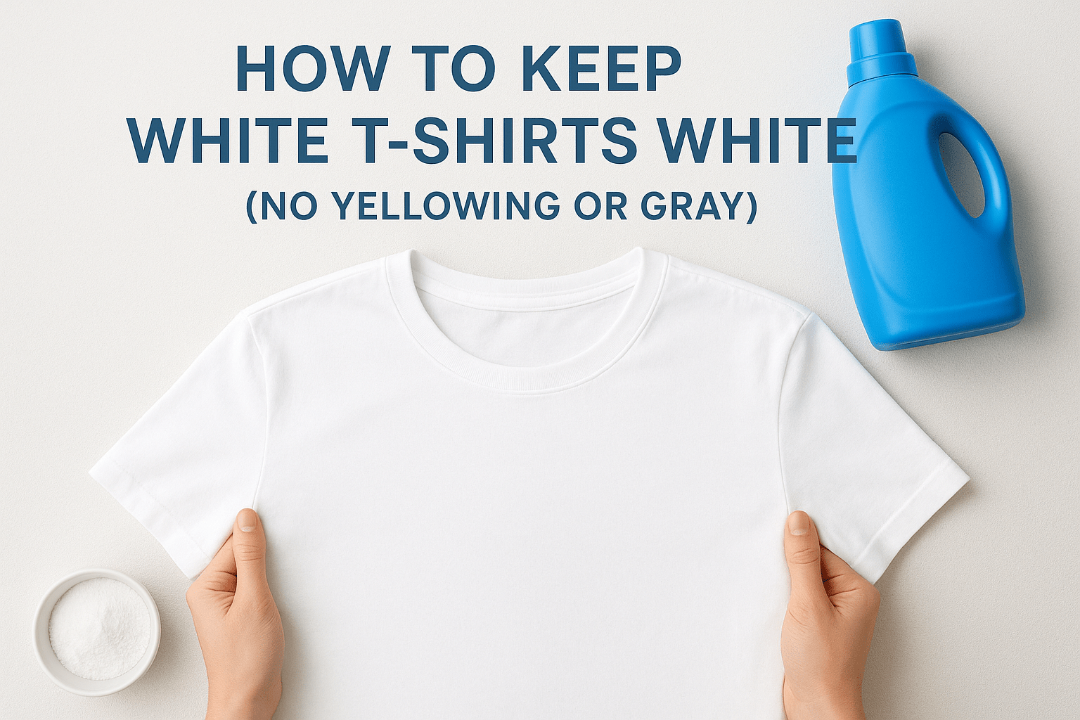 How To Keep White T-Shirts White (No Yellowing Or Gray) - Somnad