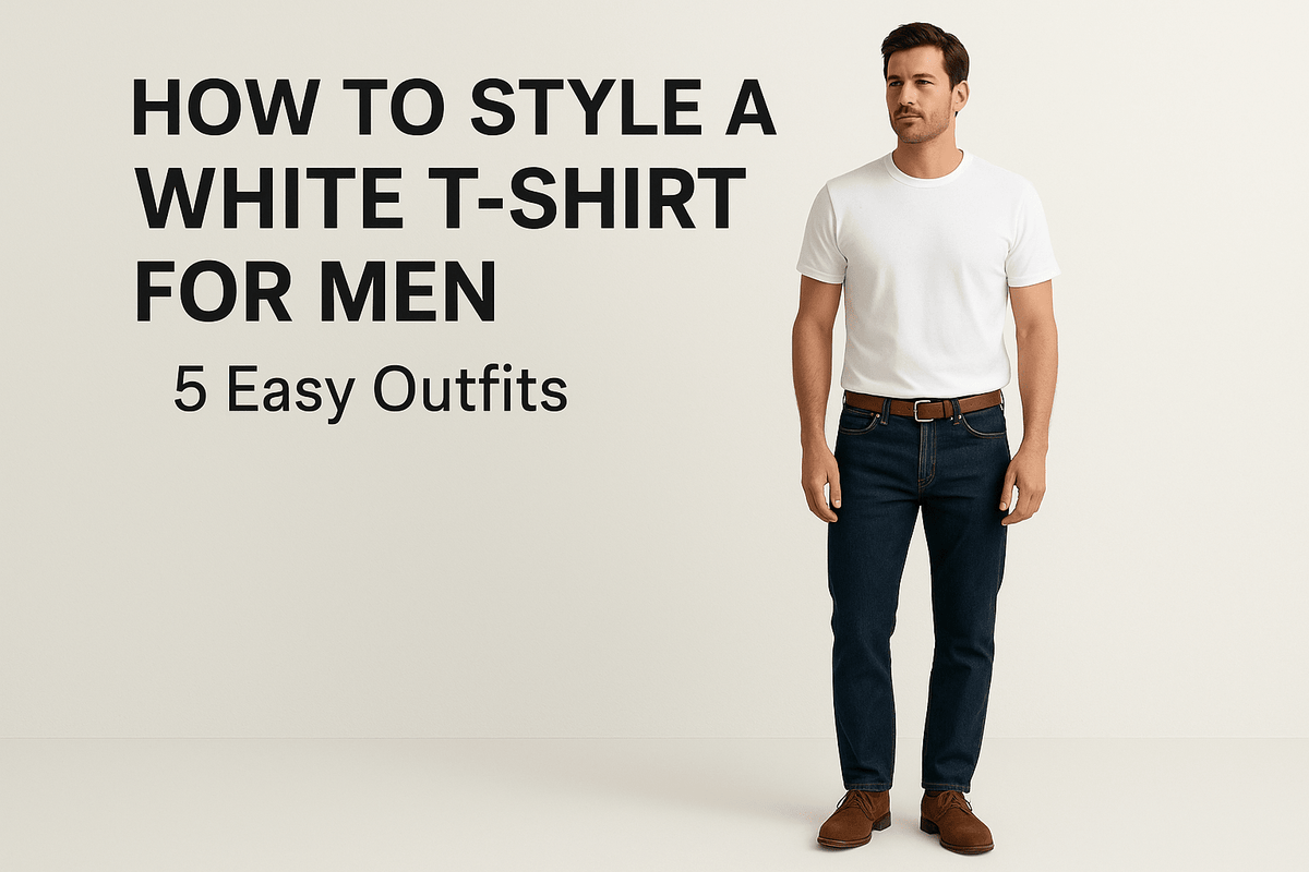 How to Style a White T-Shirt for Men: 5 Easy Outfits - Somnad