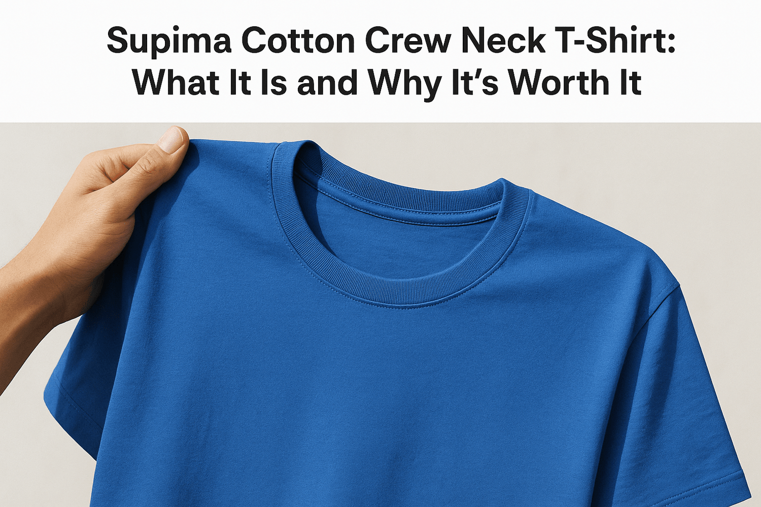 Supima Cotton Crew Neck T-Shirt: What It Is and Why It's Worth It - Somnad