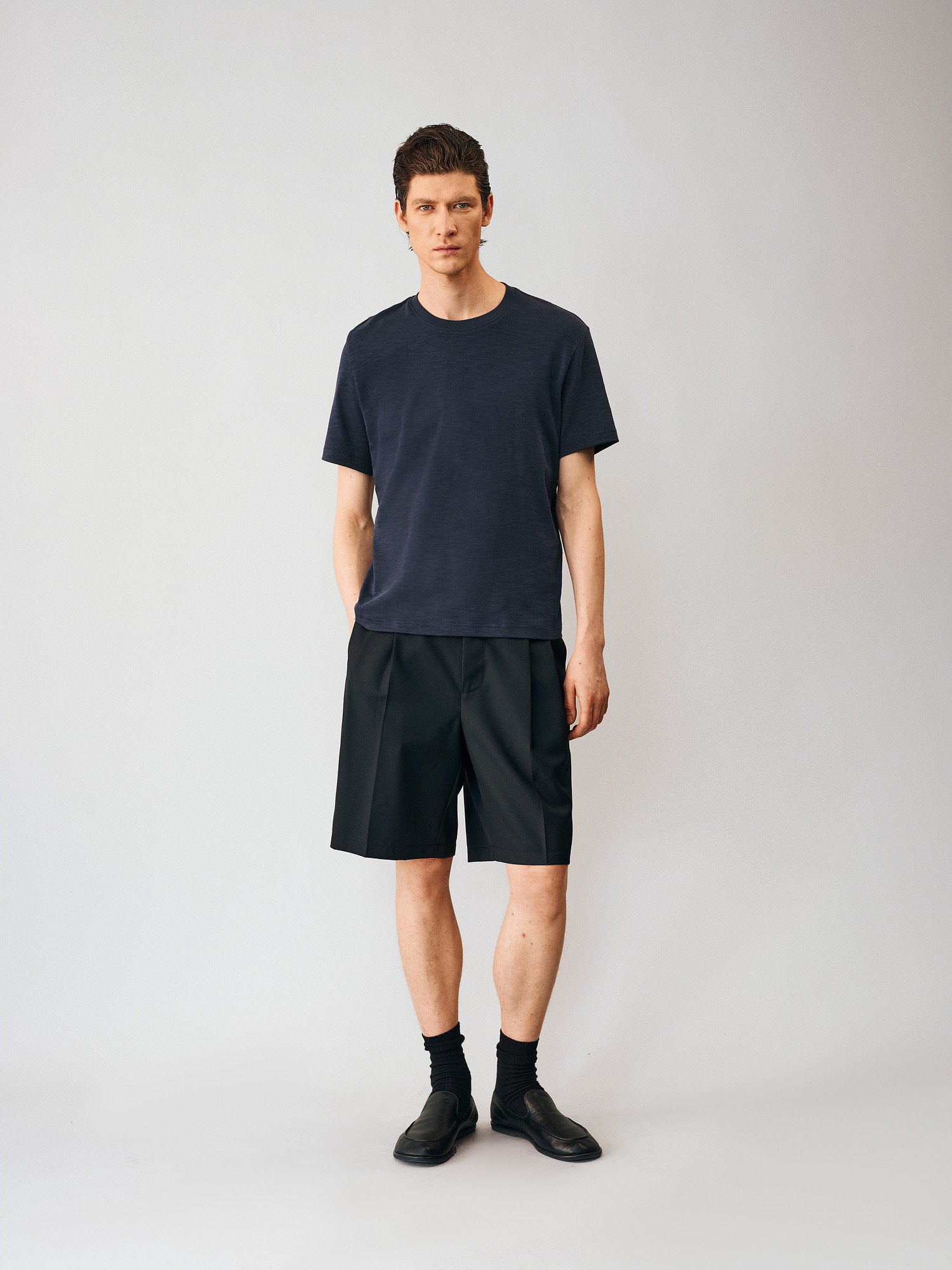 Melange Slub Textured Tee