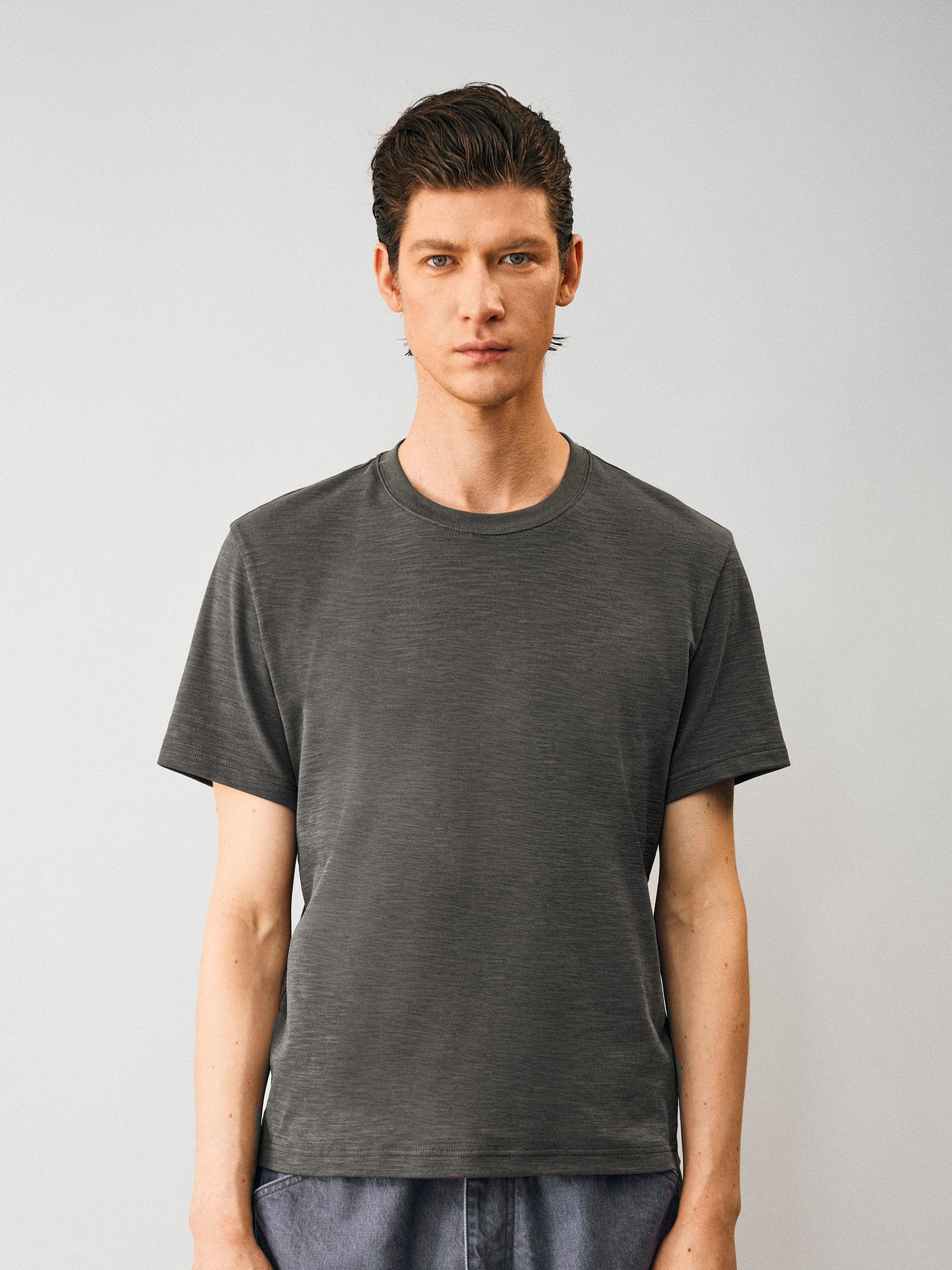 Melange Slub Textured Tee