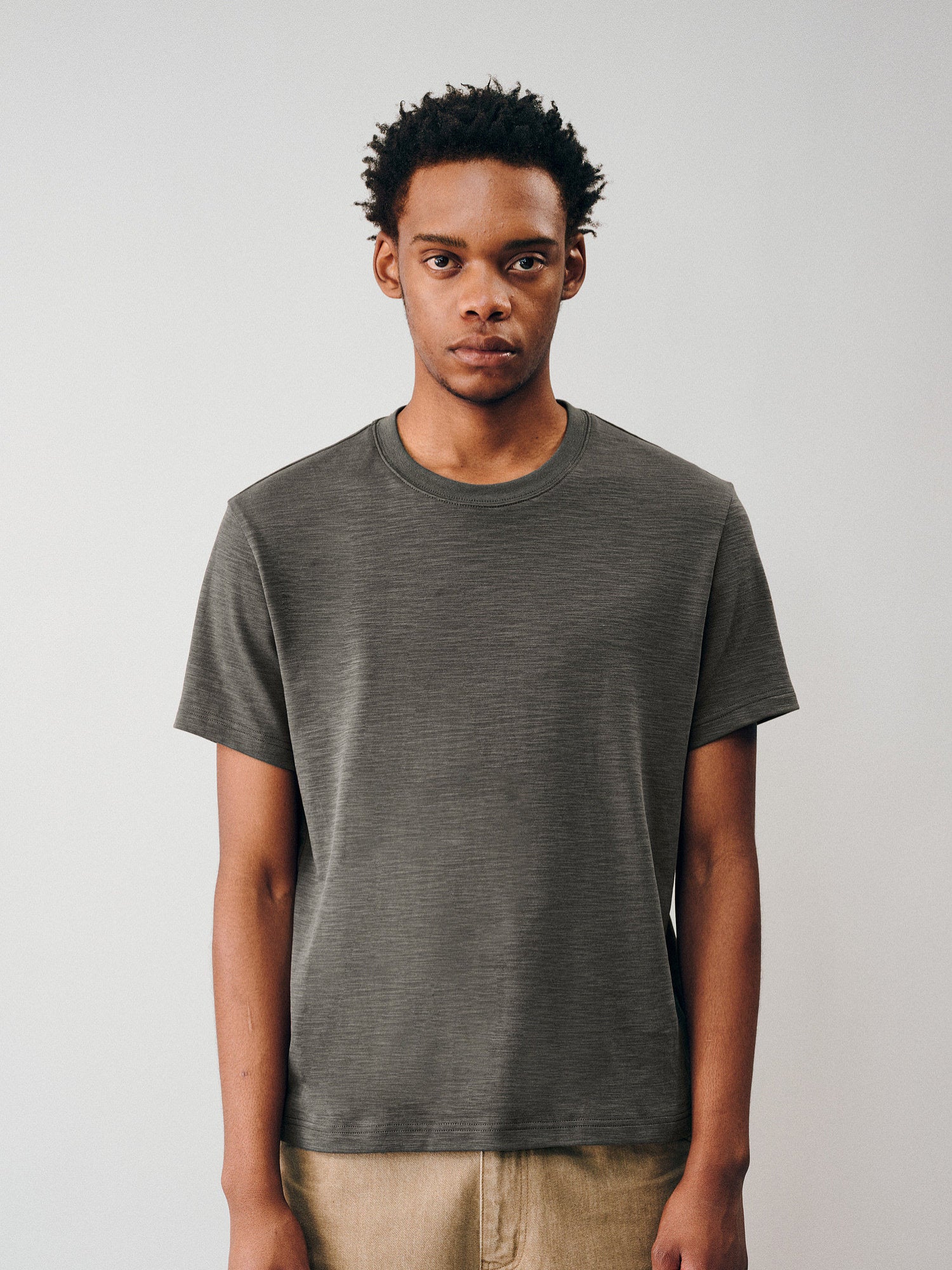 Melange Slub Textured Tee