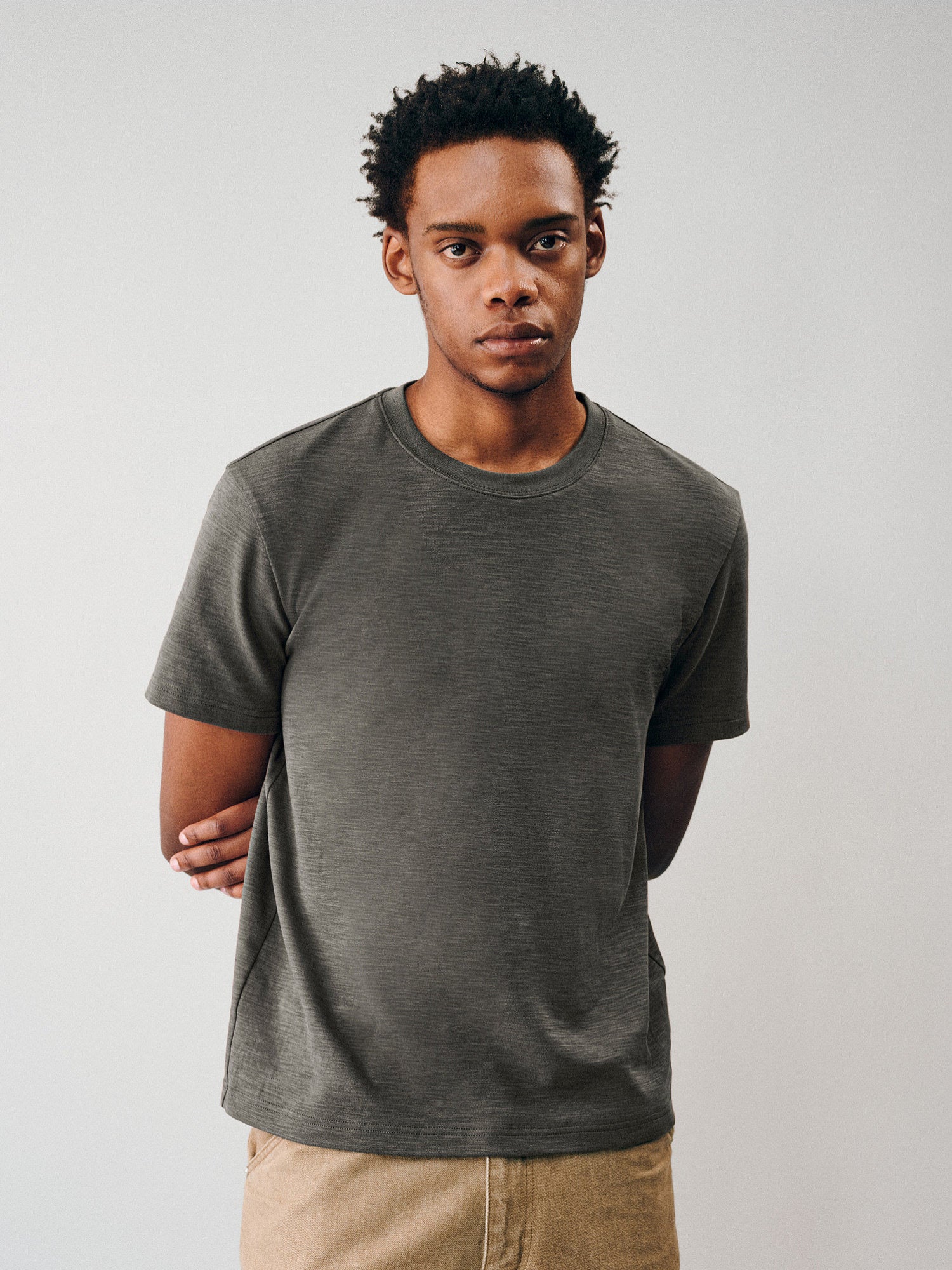 Melange Slub Textured Tee
