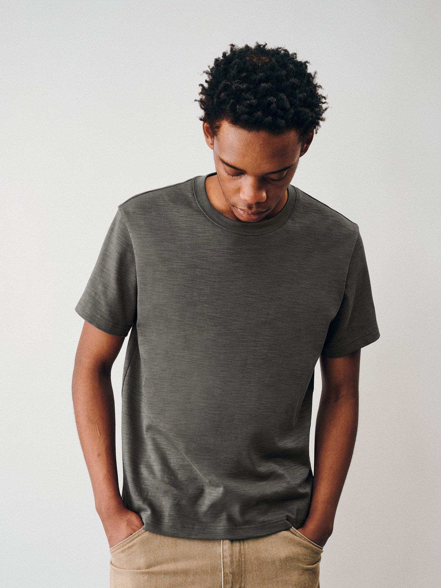 Melange Slub Textured Tee