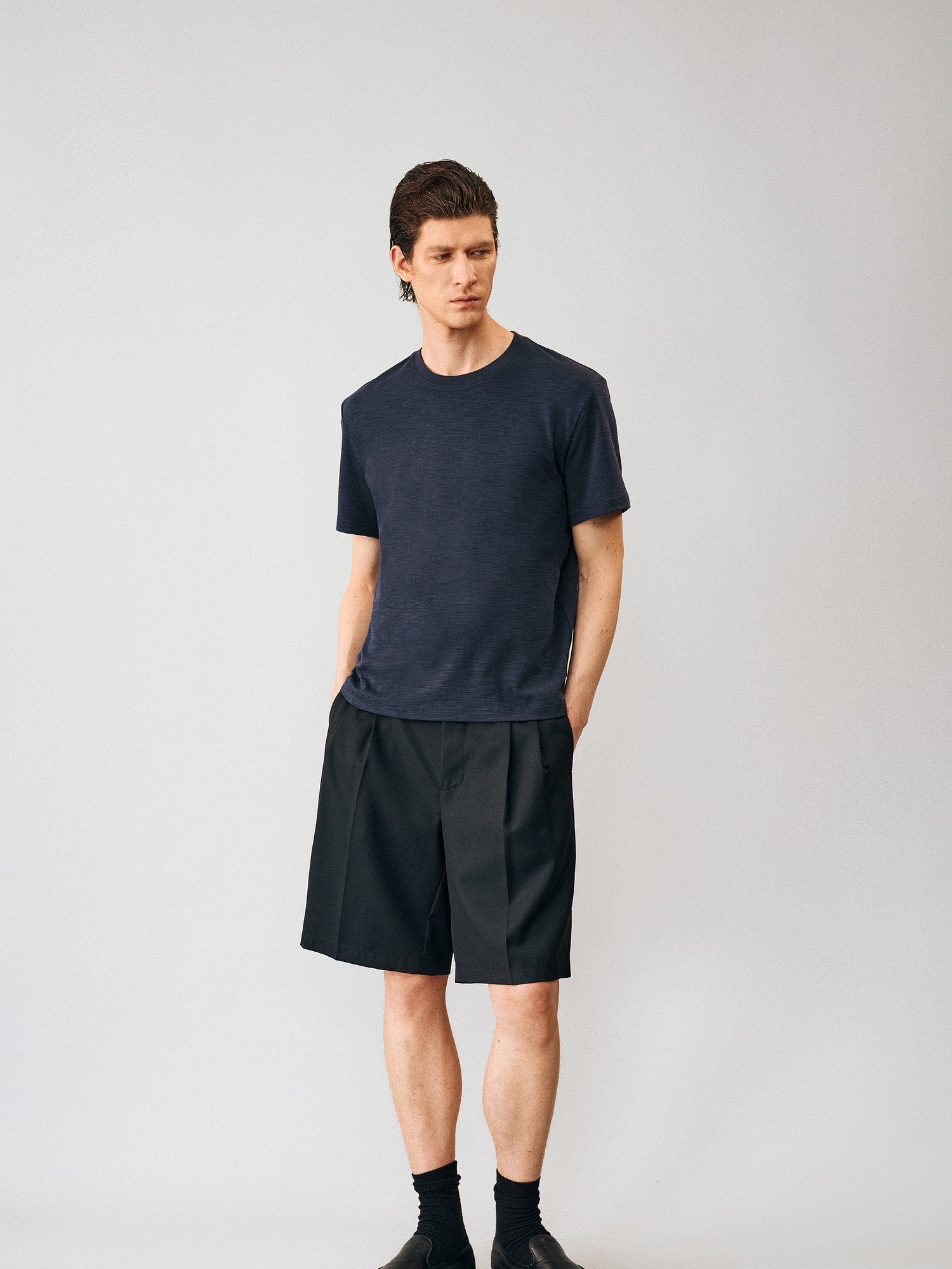 Melange Slub Textured Tee