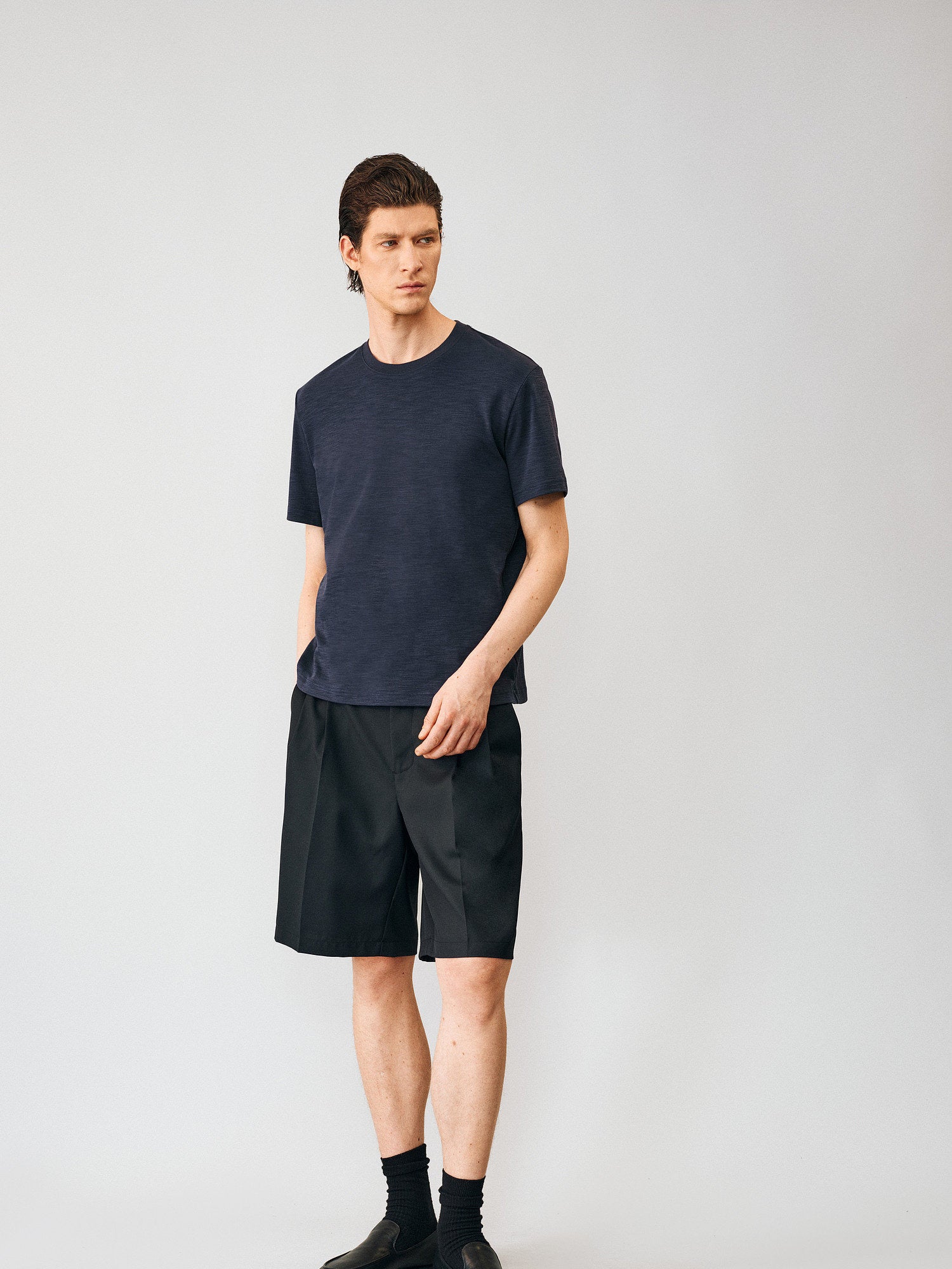 Melange Slub Textured Tee