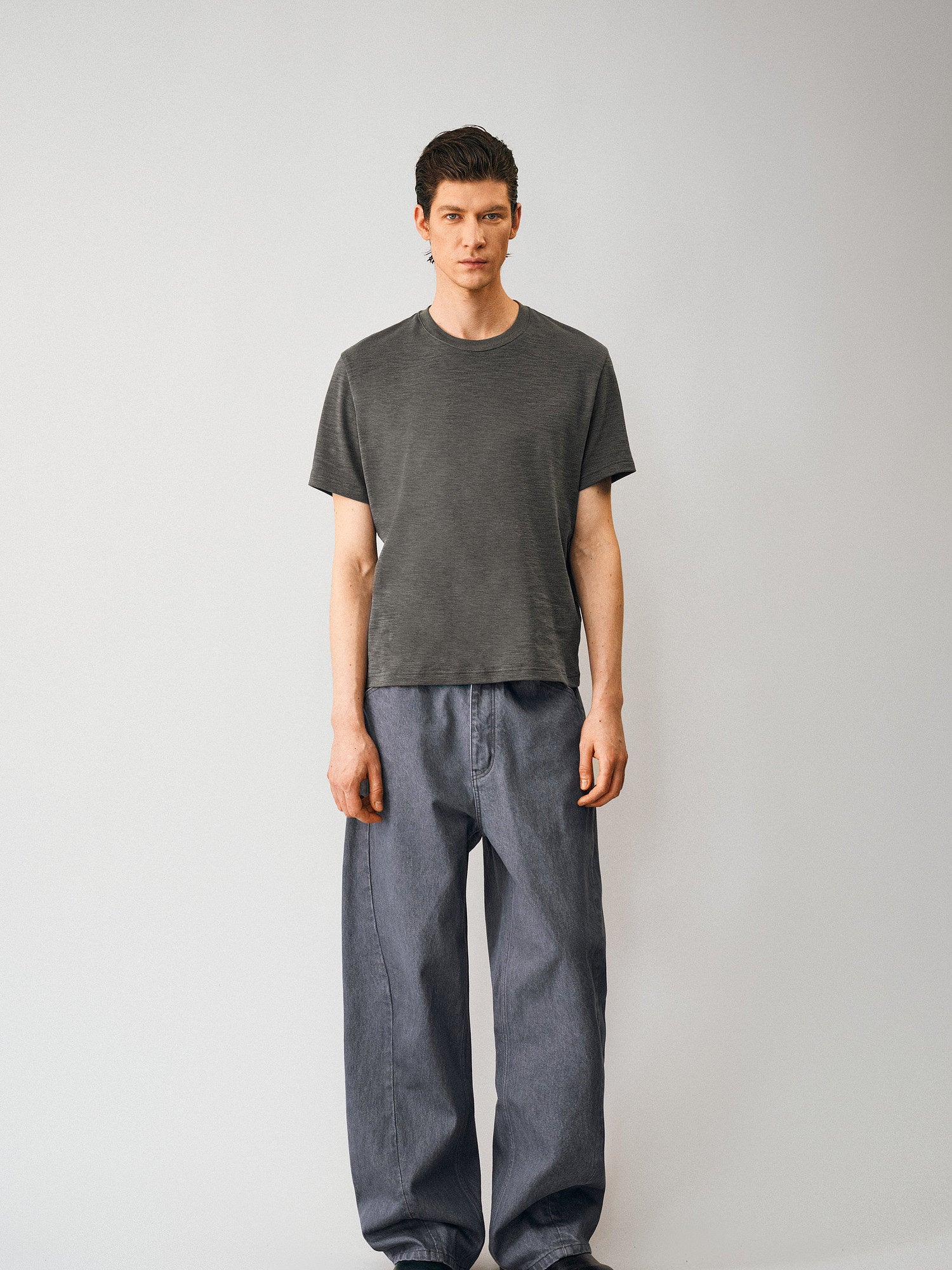 Melange Slub Textured Tee