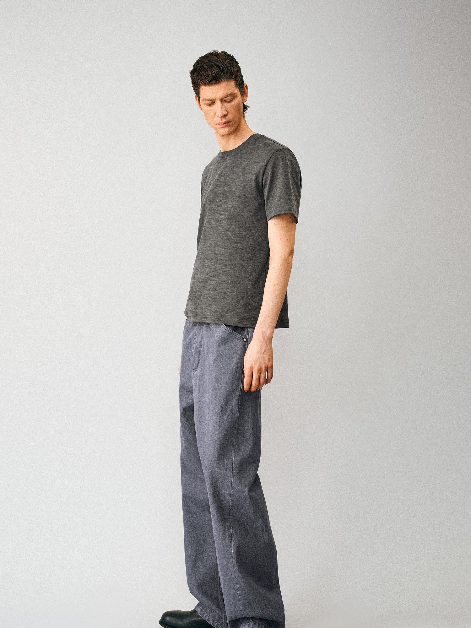 Melange Slub Textured Tee