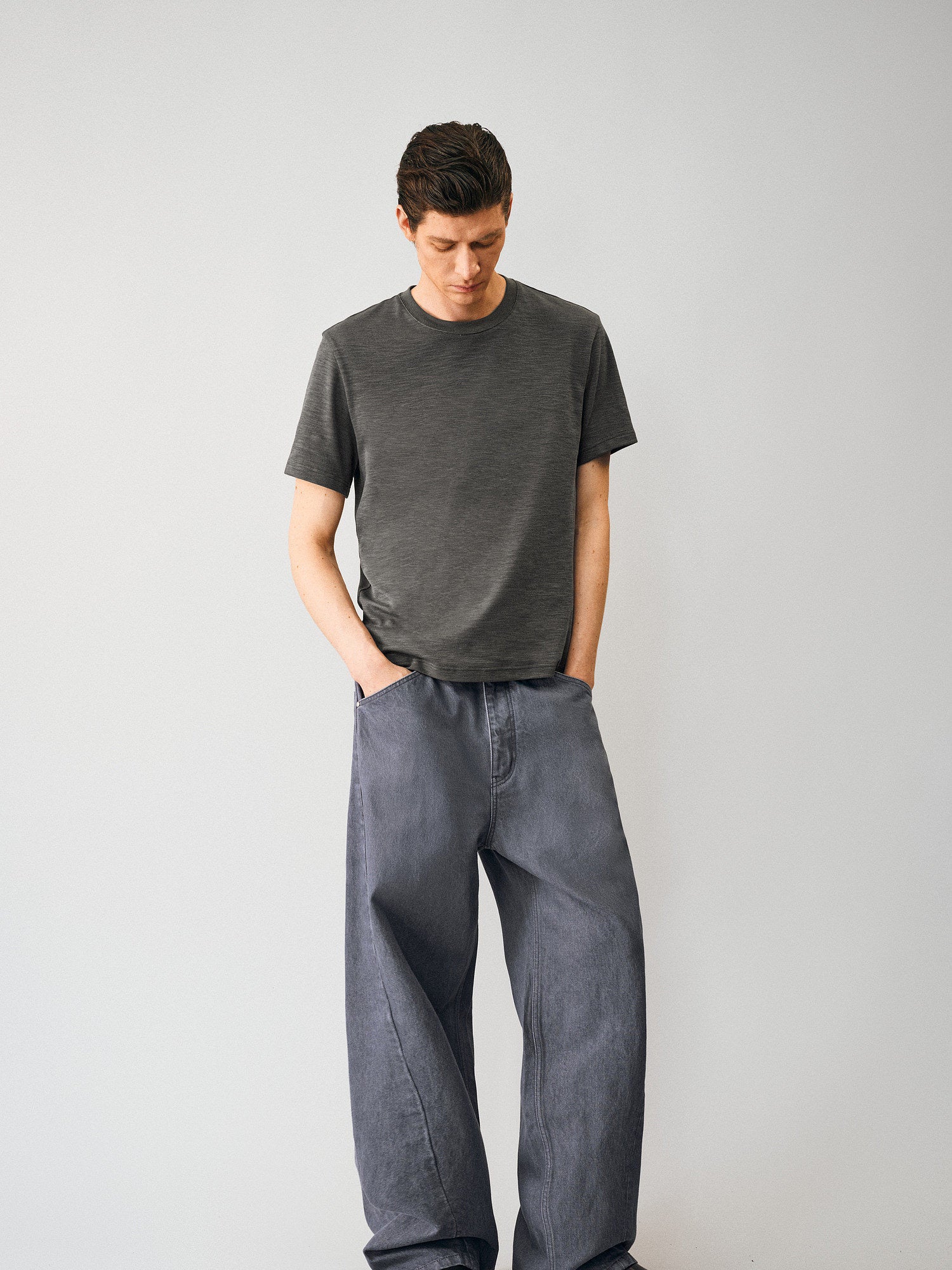 Melange Slub Textured Tee