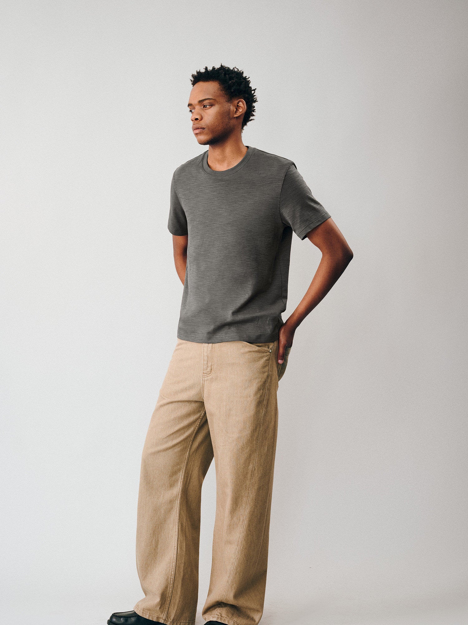 Melange Slub Textured Tee