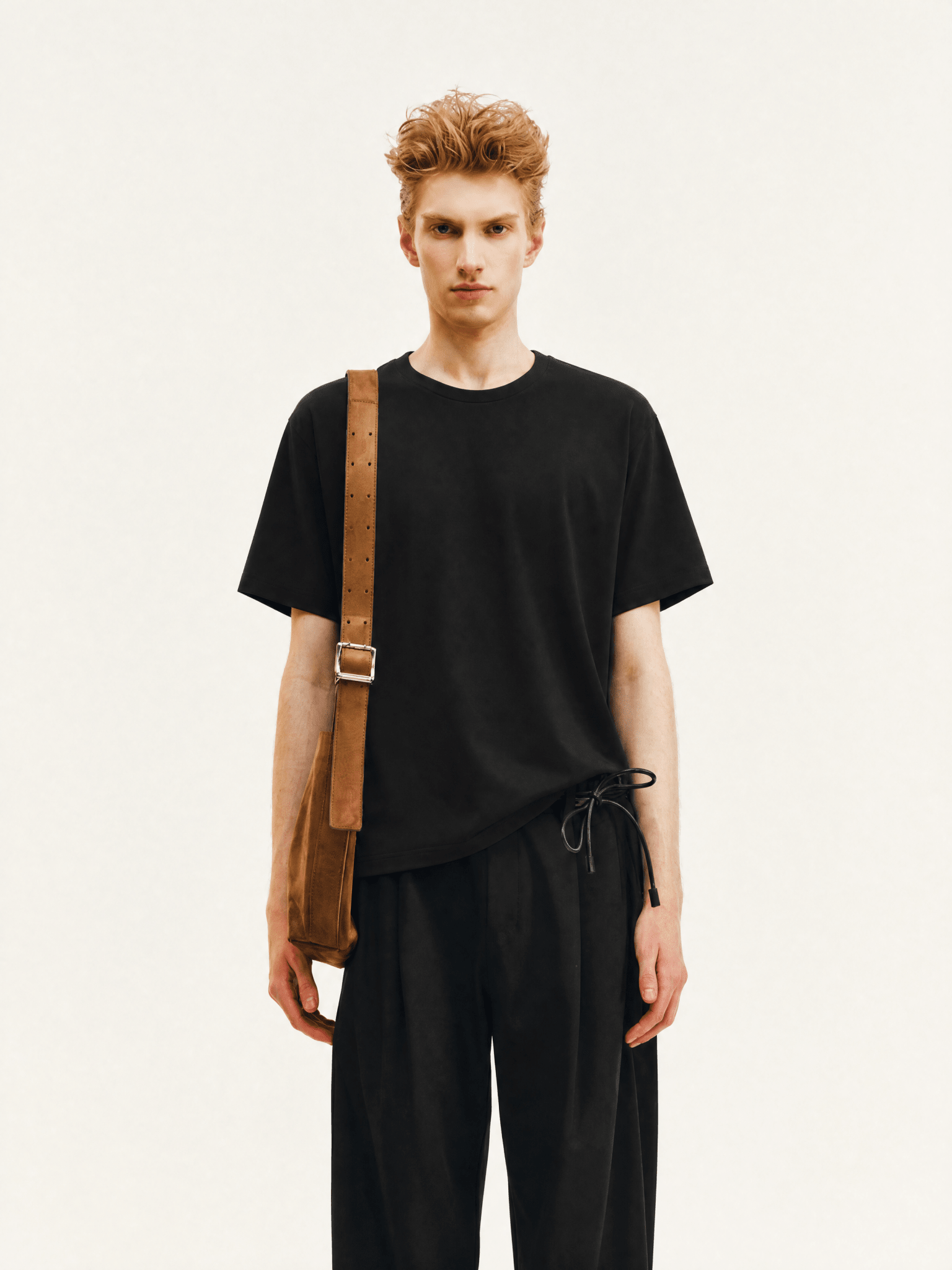 Supima Tee Black Front-2 