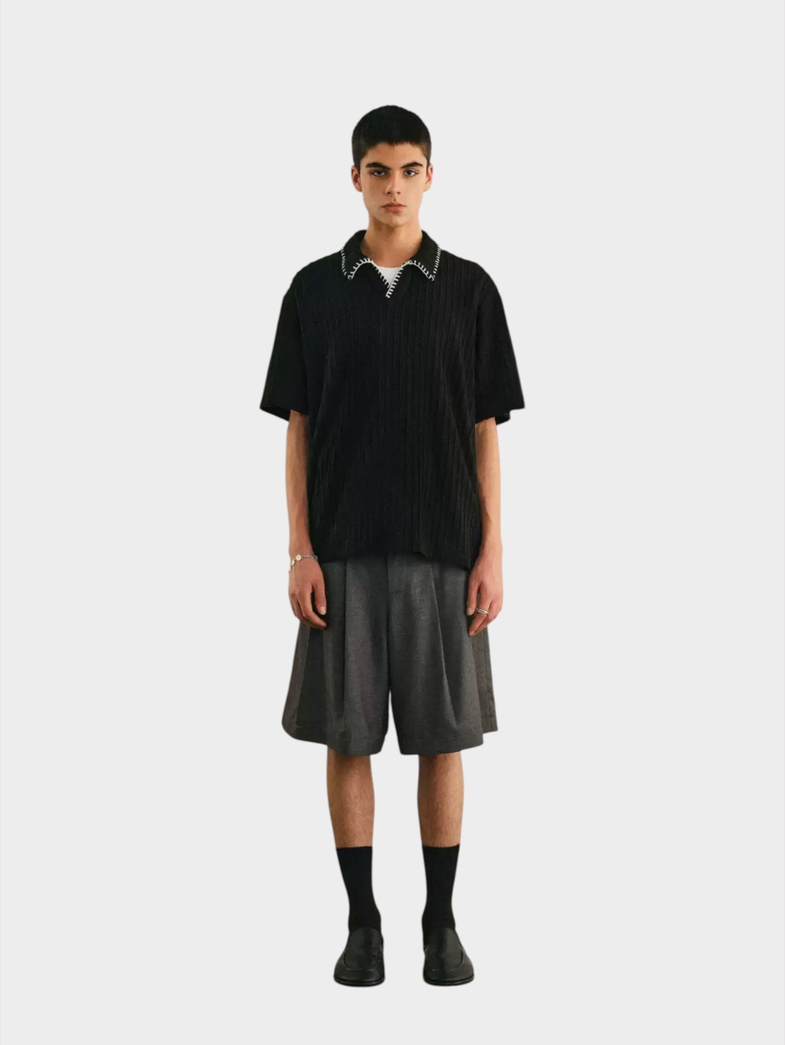 Hand-Stitched Chevron Polo - Somnad