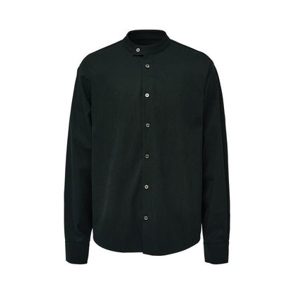 Linen-Blend Long-Sleeve Shirt - Somnad