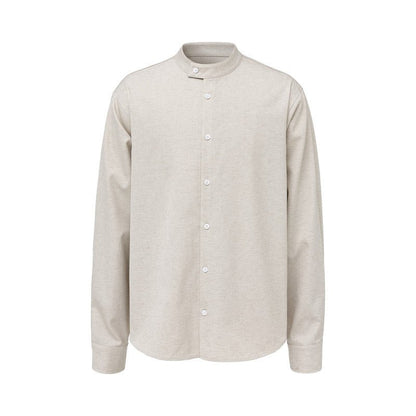Linen-Blend Long-Sleeve Shirt - Somnad