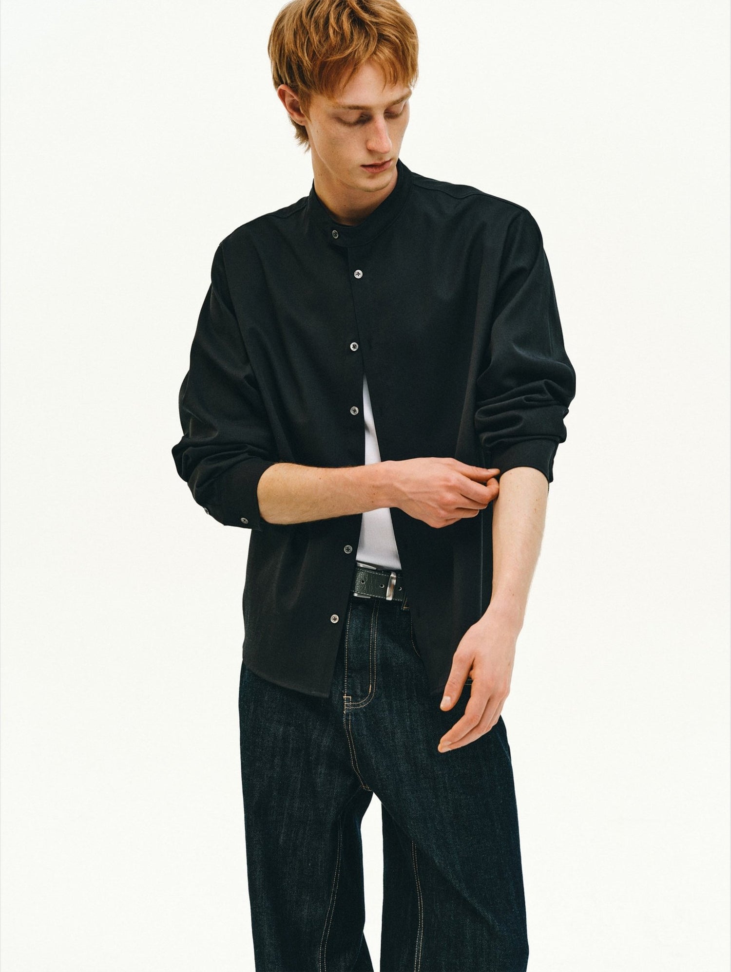 Linen-Blend Long-Sleeve Shirt - Somnad
