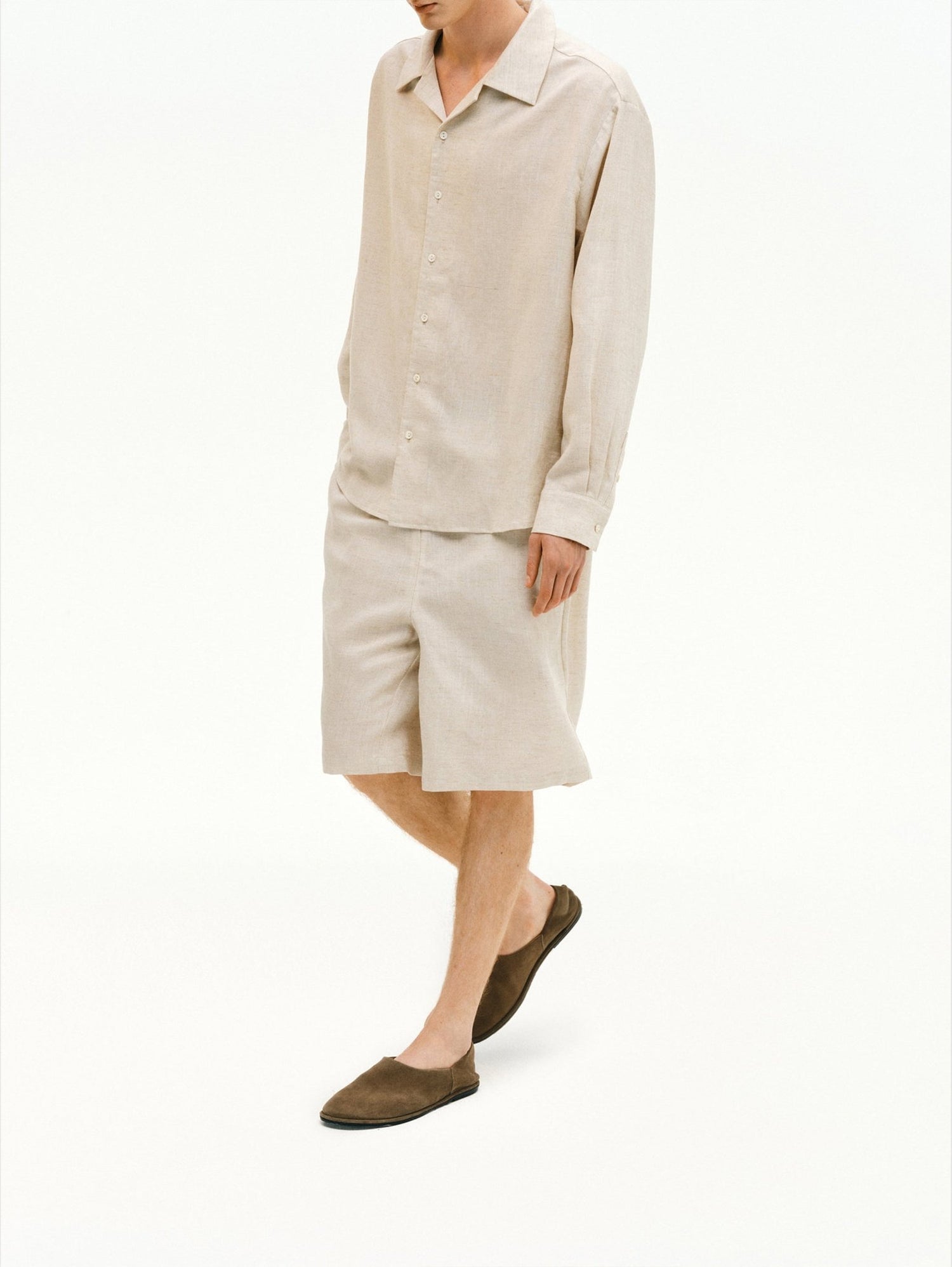 Lyocell-Linen Drawstring Shorts - Somnad