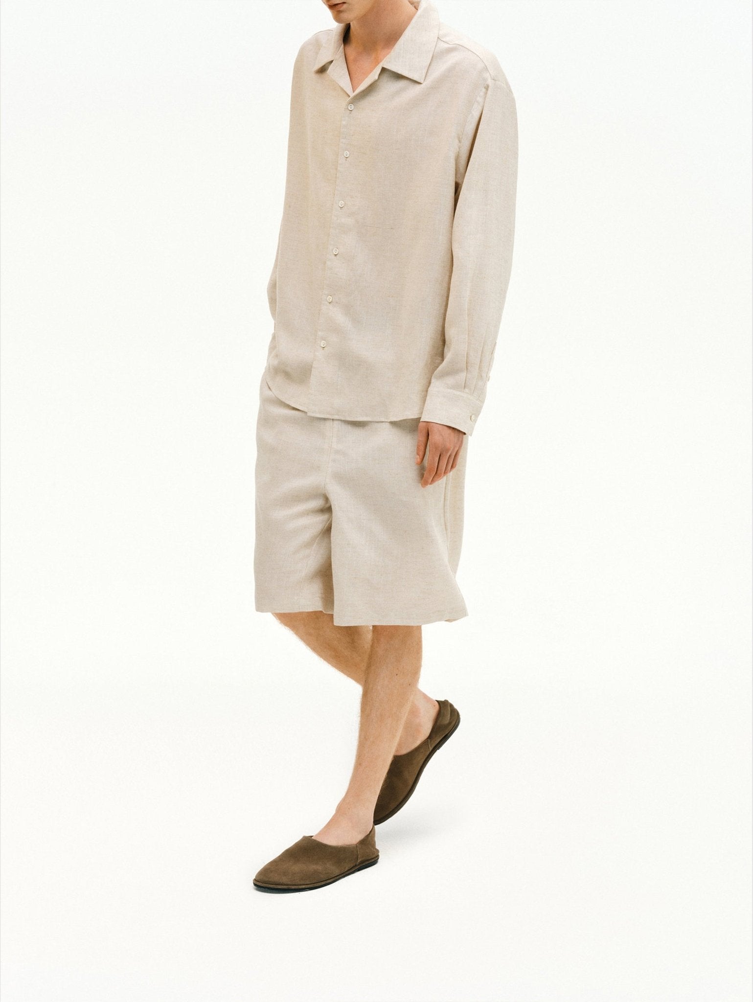 Lyocell-Linen Drawstring Shorts - Somnad