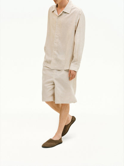 Lyocell-Linen Drawstring Shorts - Somnad