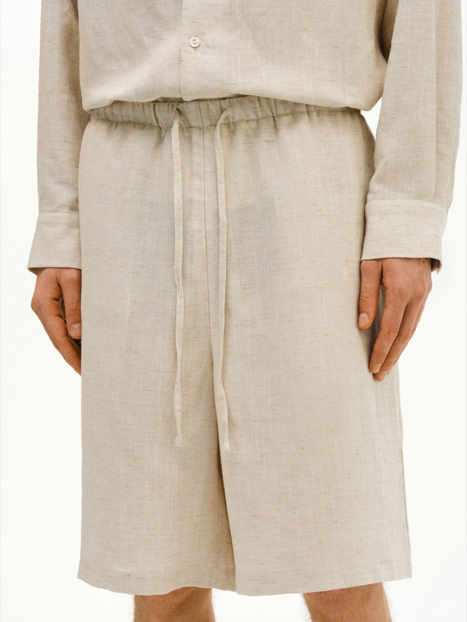 Lyocell-Linen Drawstring Shorts - Somnad