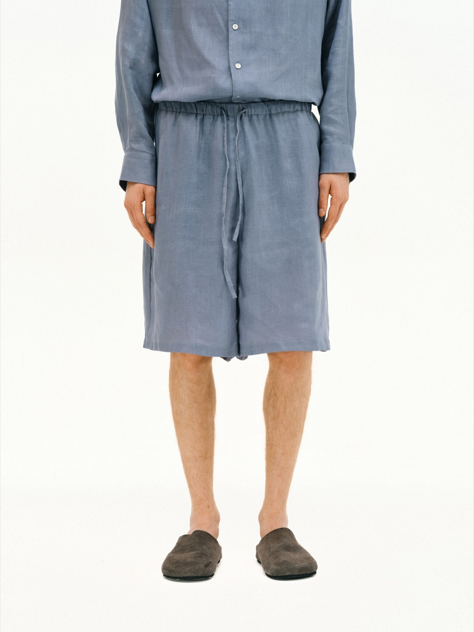 Lyocell-Linen Drawstring Shorts - Somnad