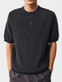 Melange Linen Henley Tee - Somnad