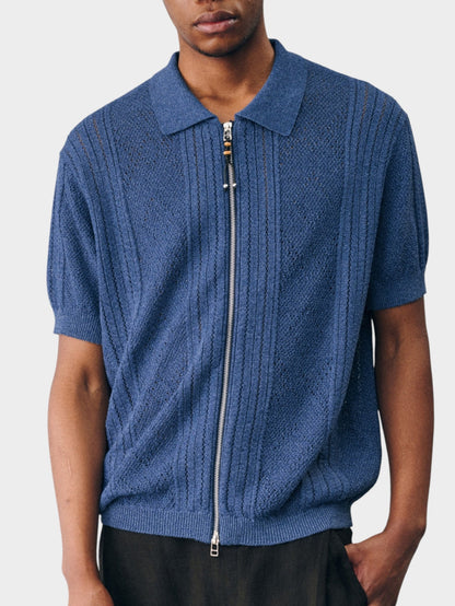 Pointelle Washi Knit Shirt - Somnad