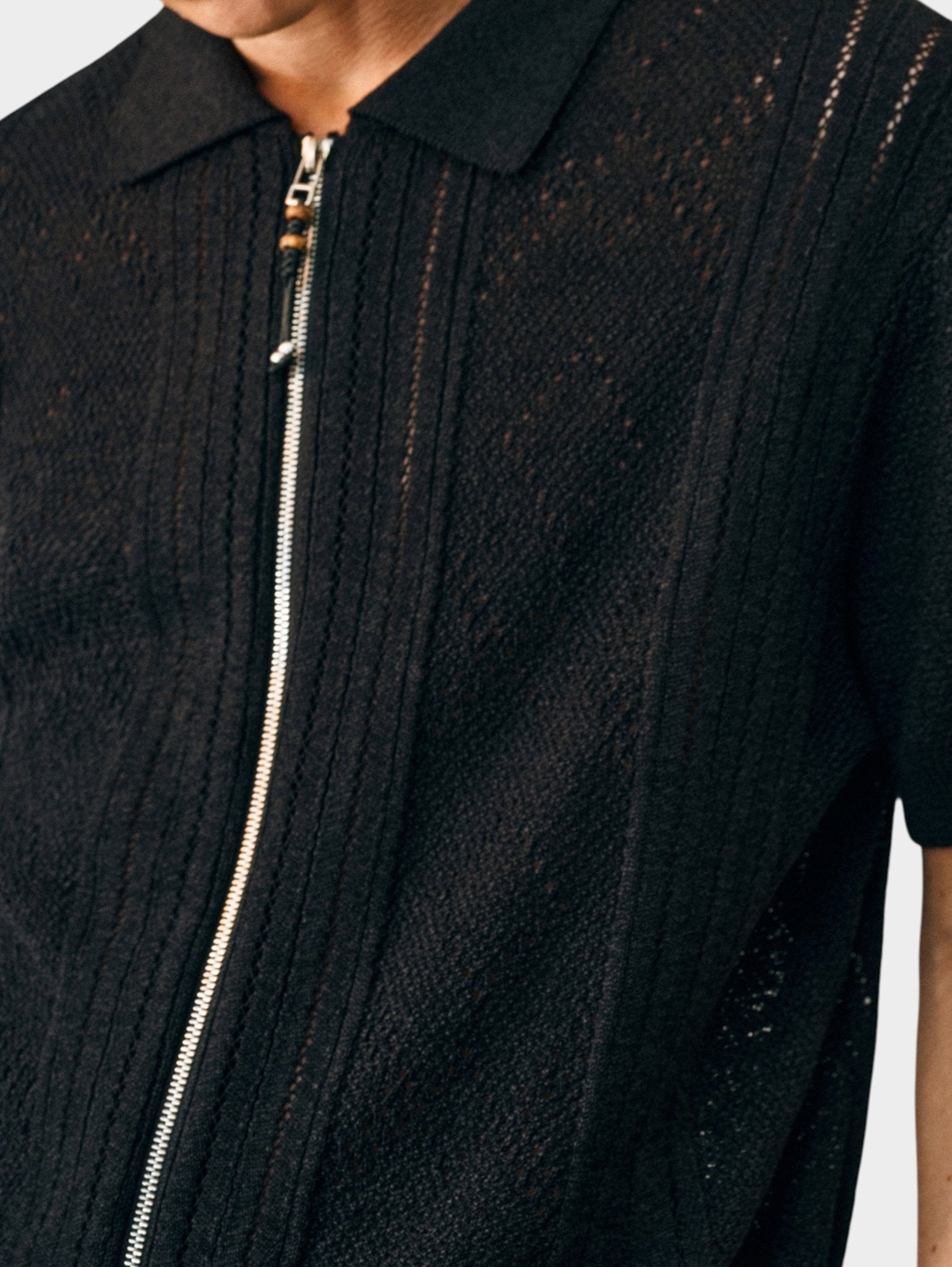Pointelle Washi Knit Shirt - Somnad