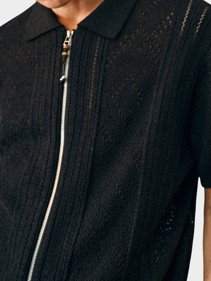 Pointelle Washi Knit Shirt - Somnad