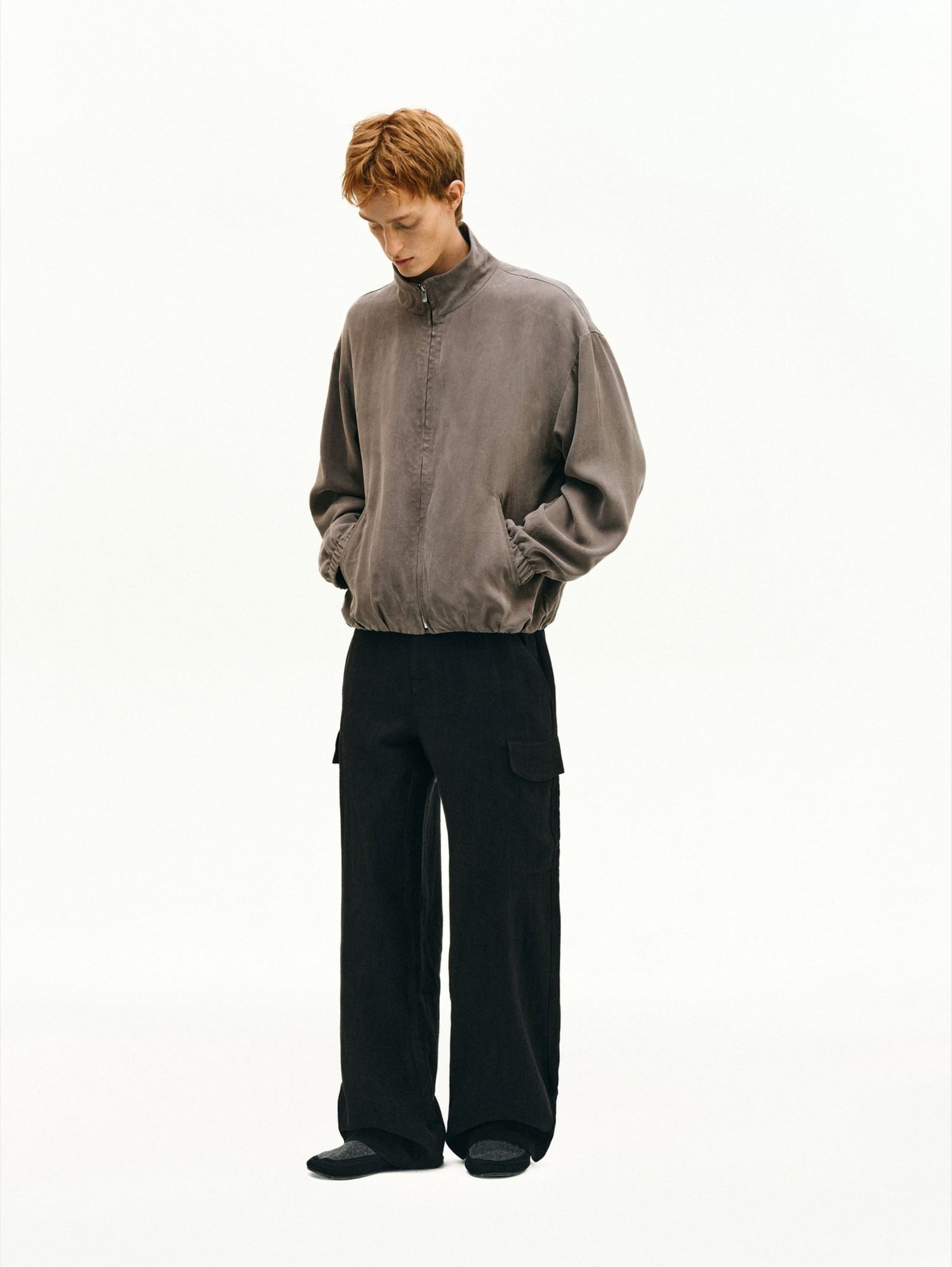 Textured French Linen Cargo Pants - Somnad