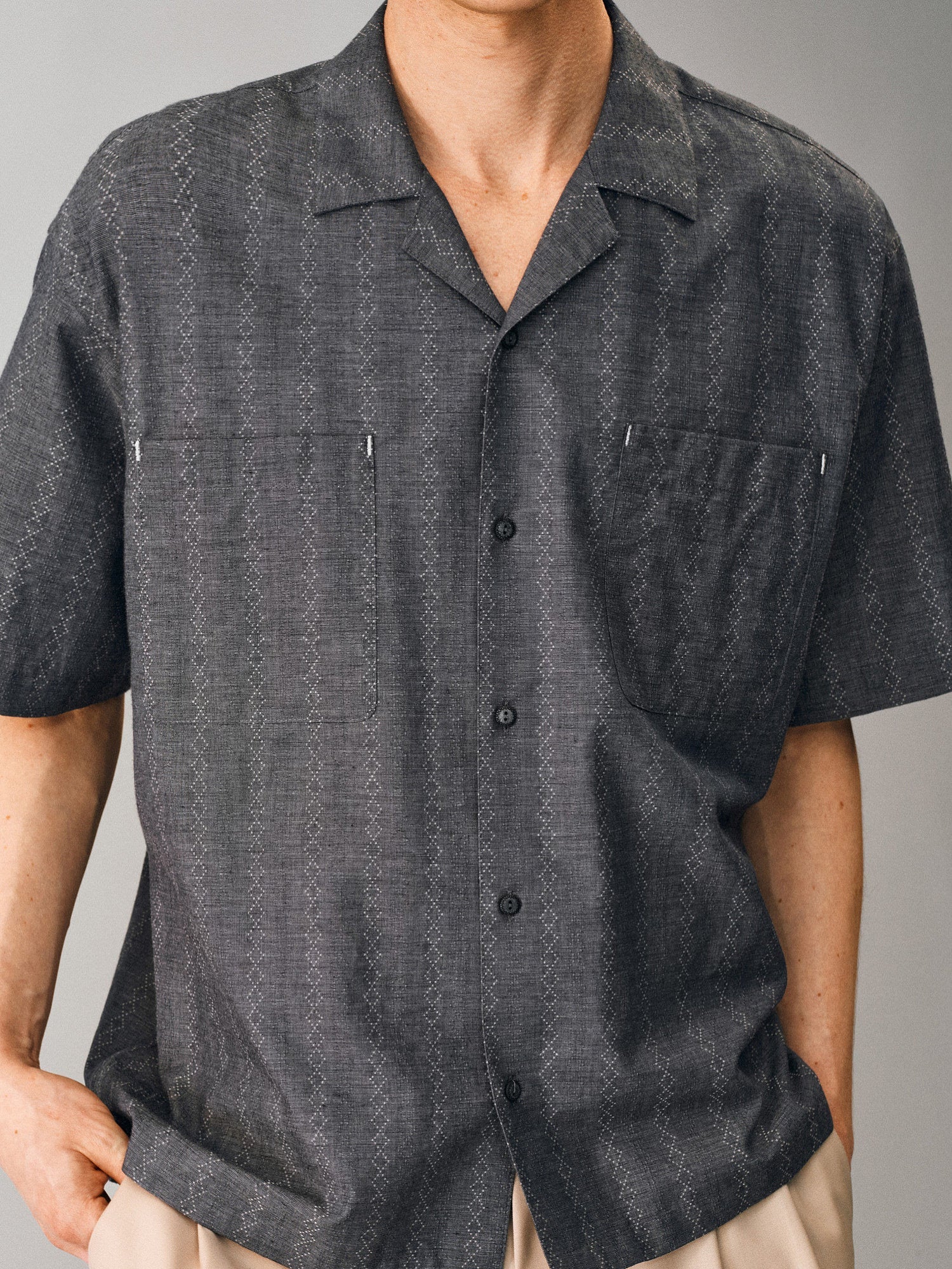 Textured Jacquard Camp Shirt - Somnad