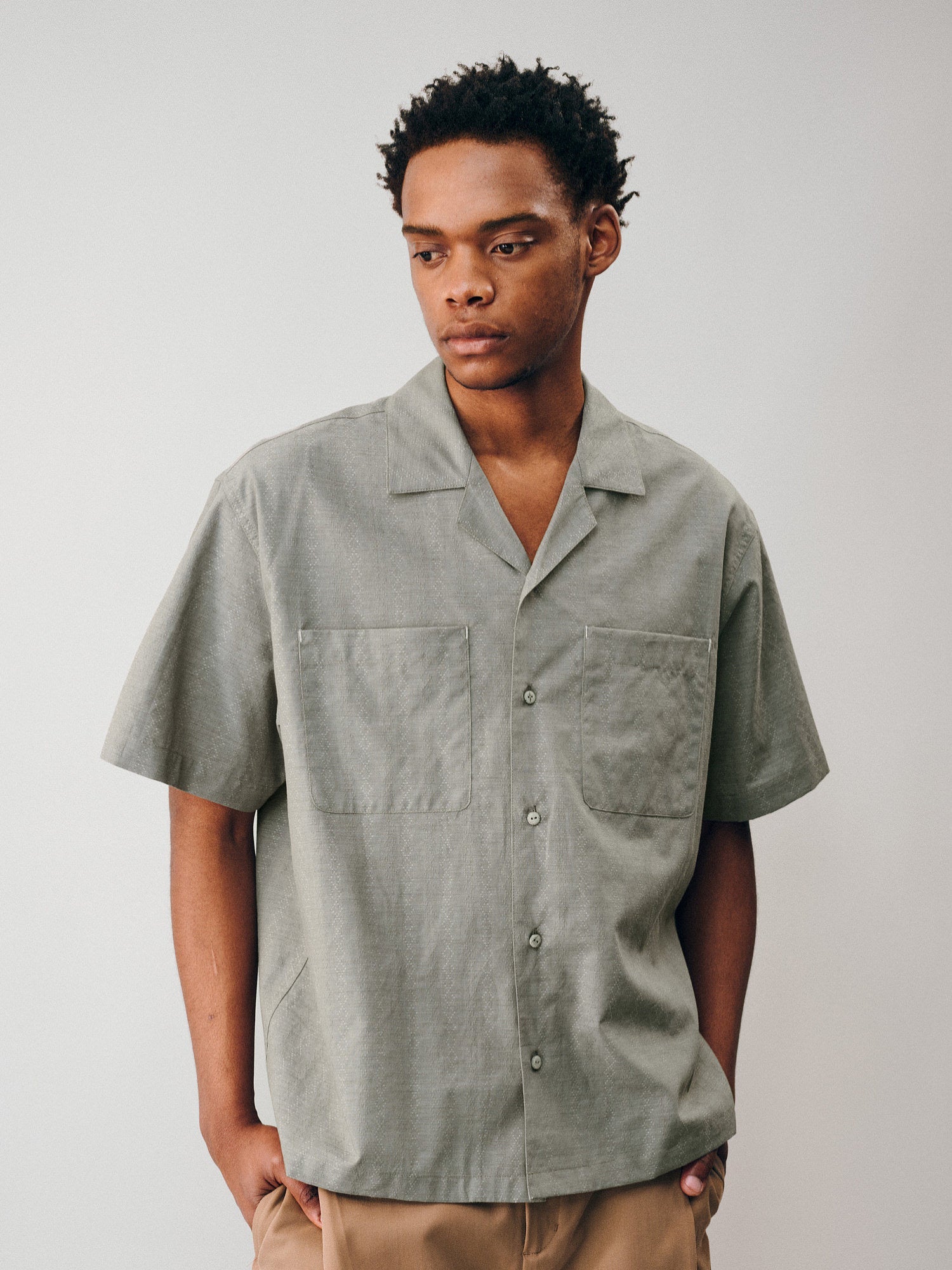 Textured Jacquard Camp Shirt - Somnad