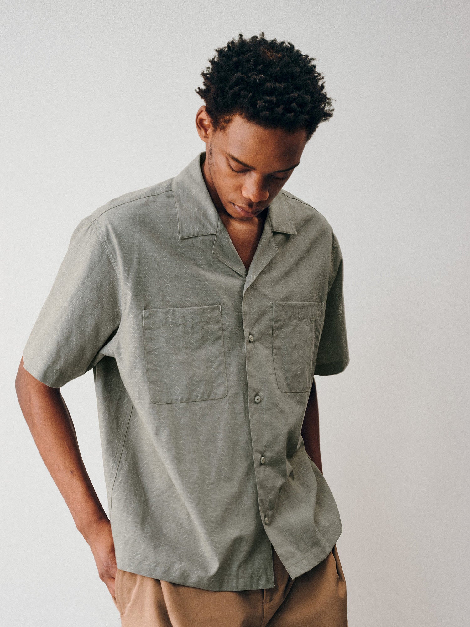 Textured Jacquard Camp Shirt - Somnad
