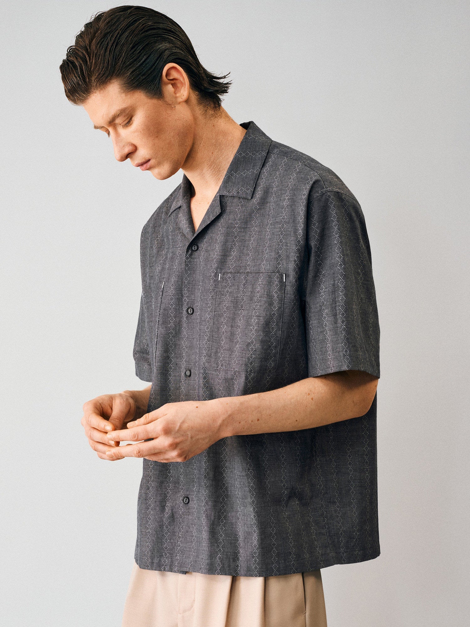 Textured Jacquard Camp Shirt - Somnad