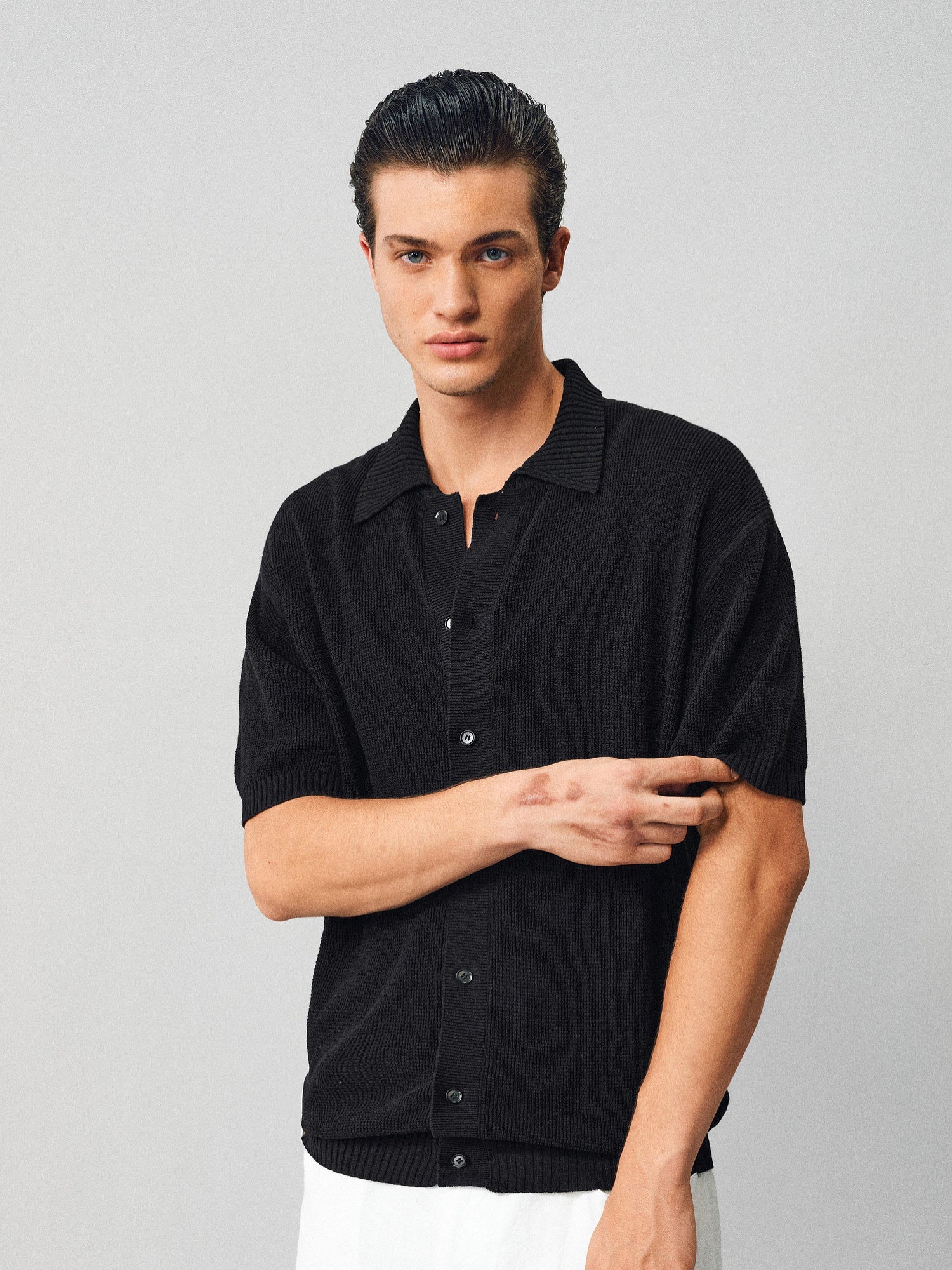 Textured Linen-Cotton Shirt - Somnad