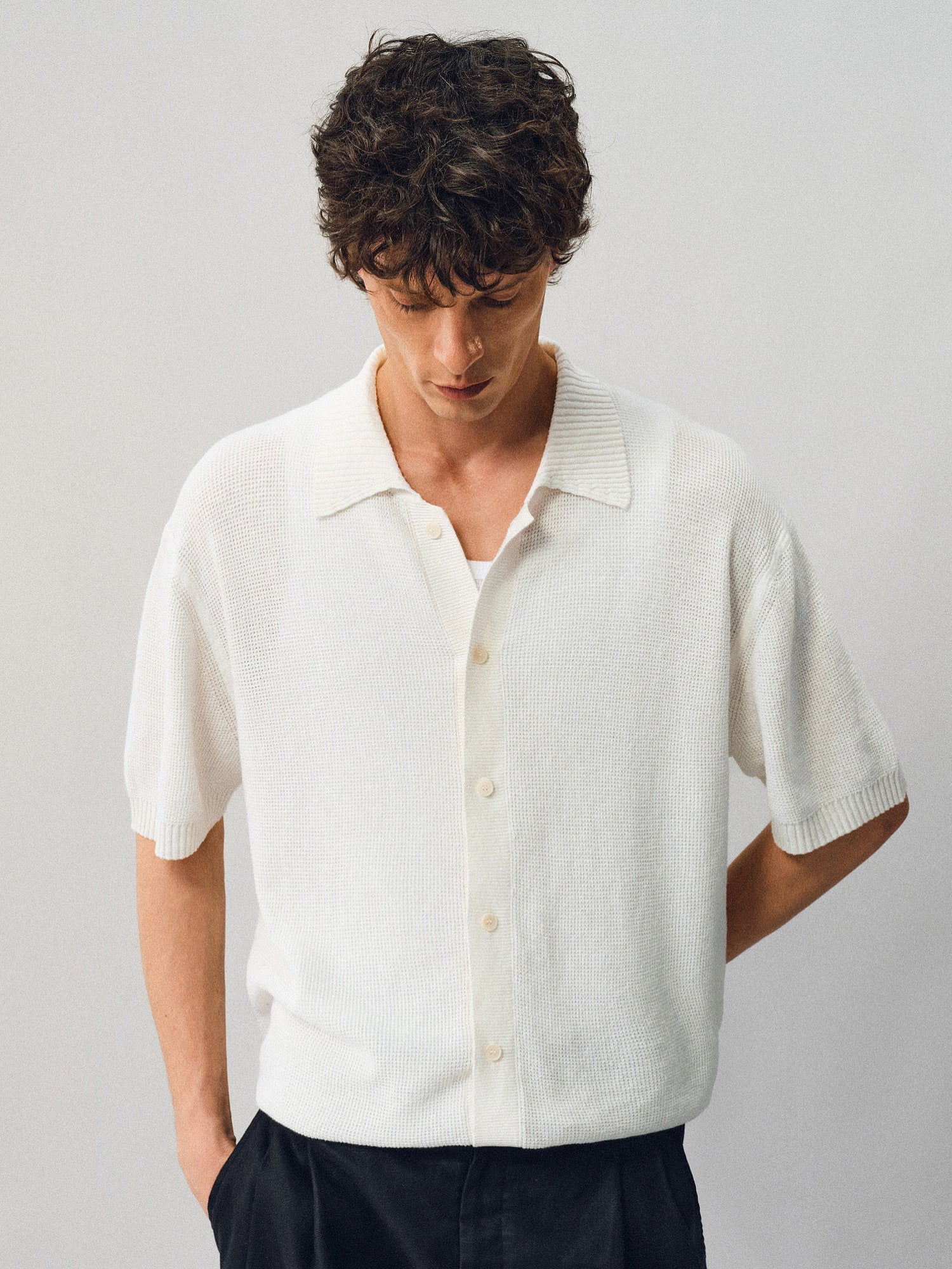 Textured Linen-Cotton Shirt - Somnad