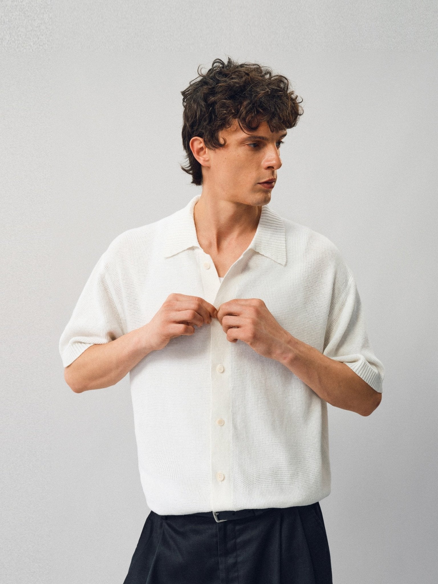 Textured Linen-Cotton Shirt - Somnad